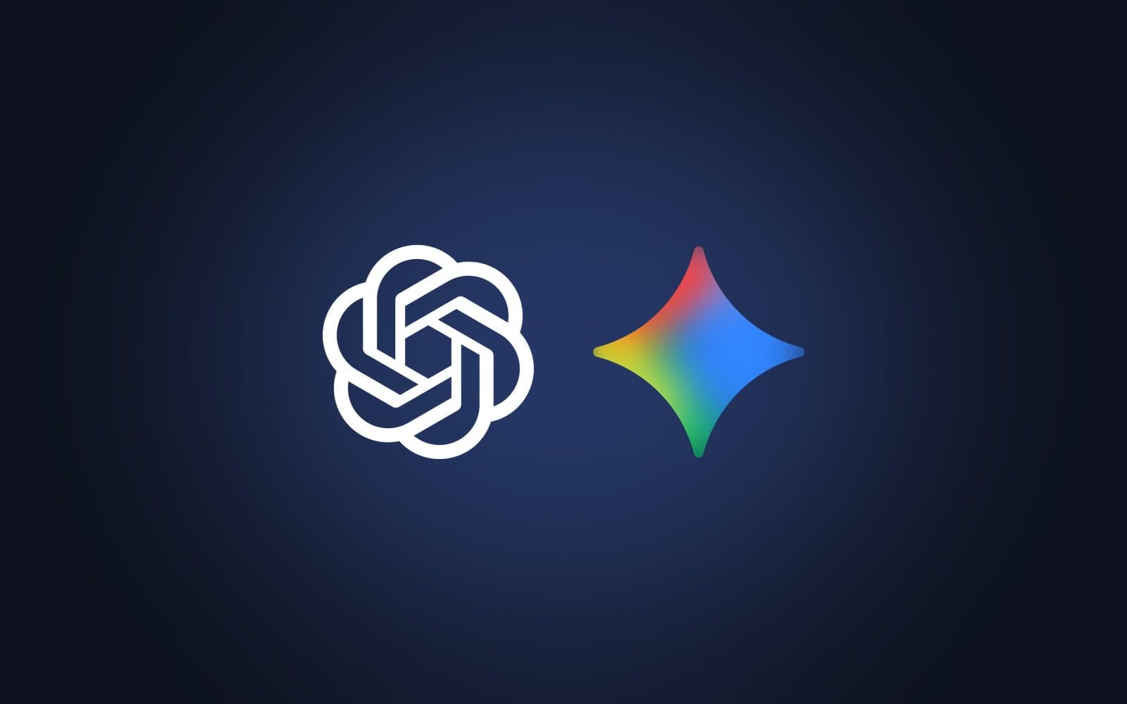ChatGPT and Google Gemini logos