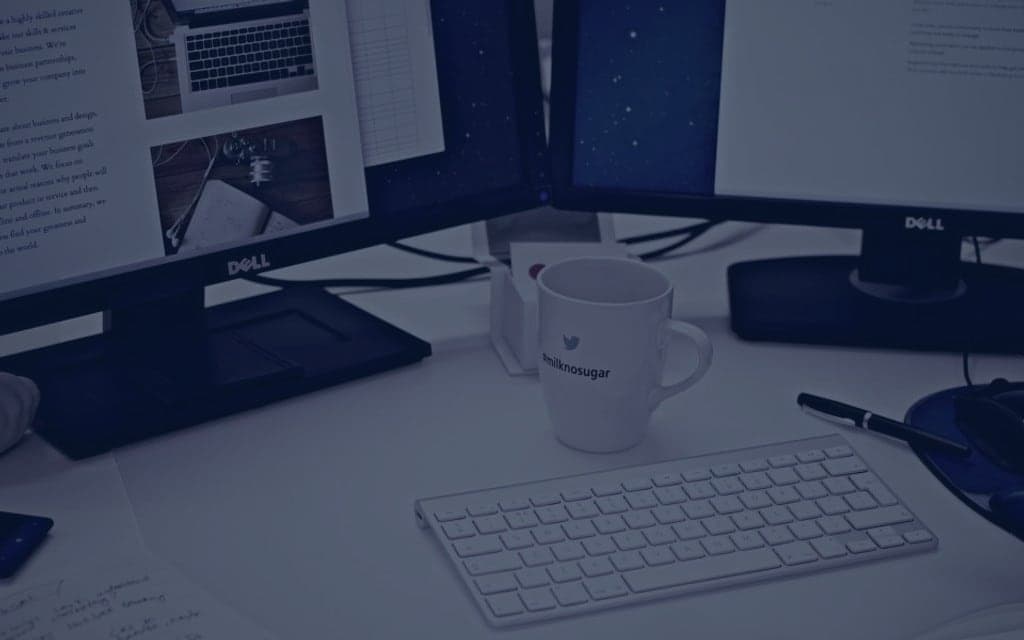 A generic desktop computer in an office setting