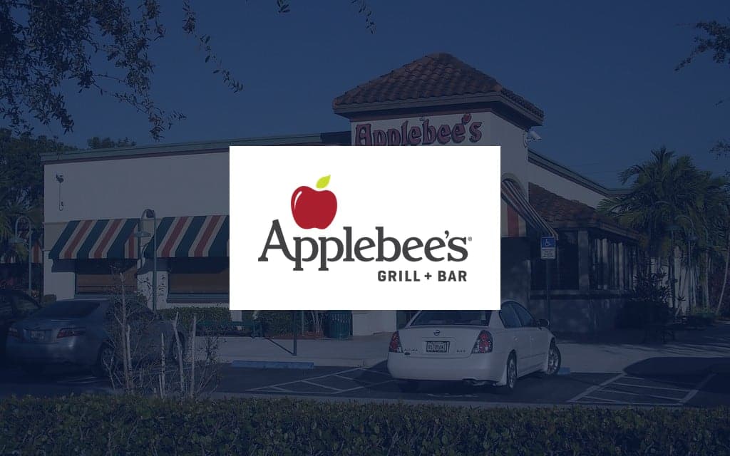 Applebee’s logo over a photo of the company
