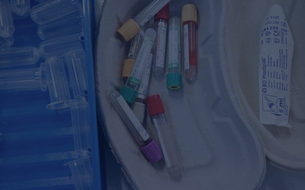 Assorted medical supplies and equipment on a table