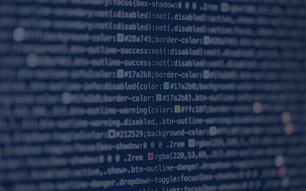 Close-up of computer code on a screen