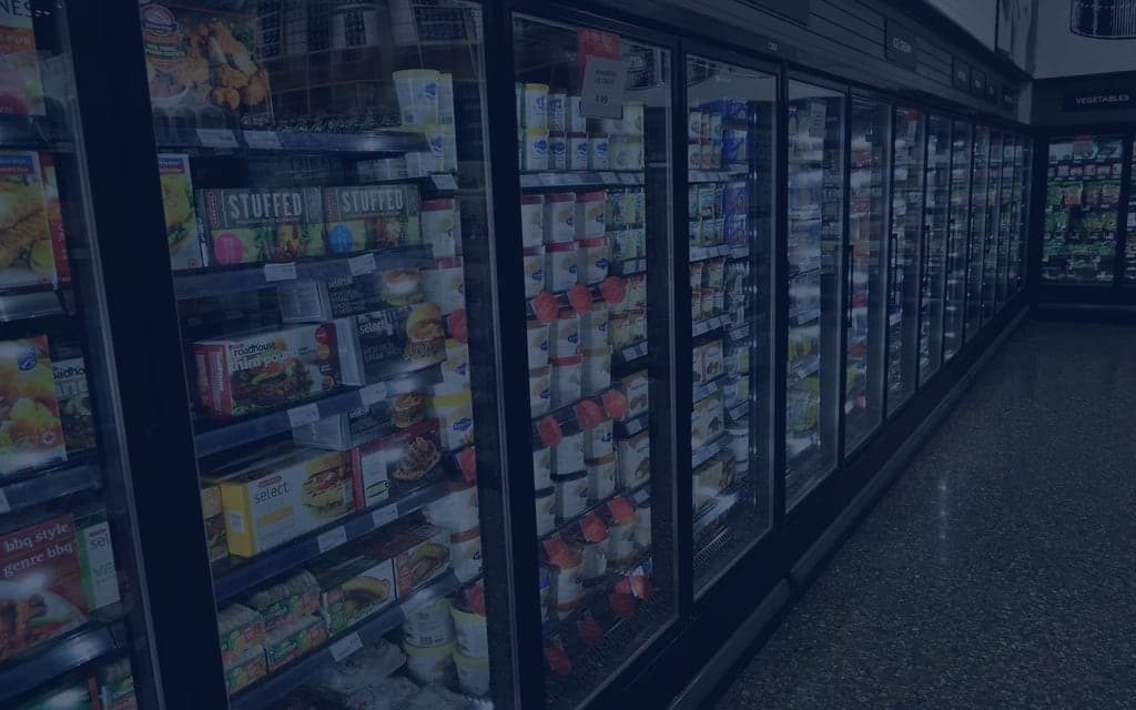 Refrigerators in a supermarket