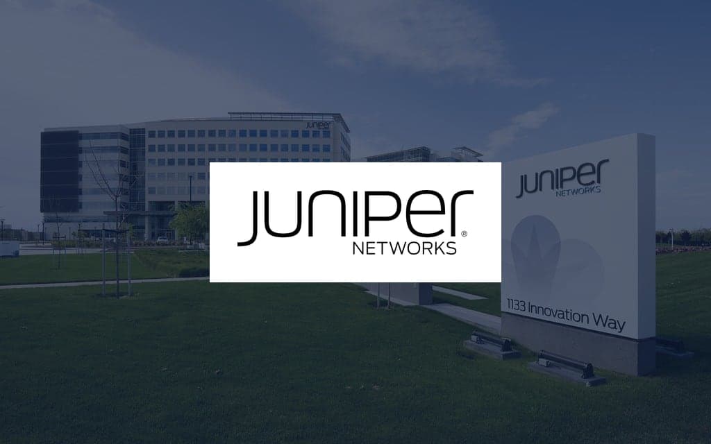 Juniper logo over a photo of the company