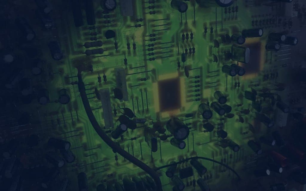 close-up of an electronic circuit board