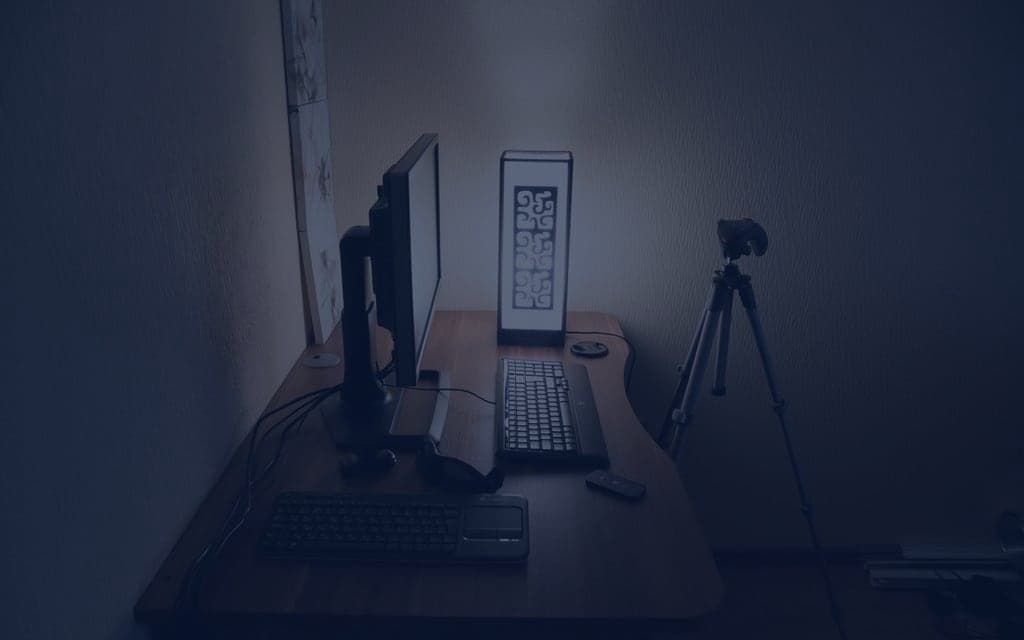 A plain computer desk in Rostov-on-Don, Russia