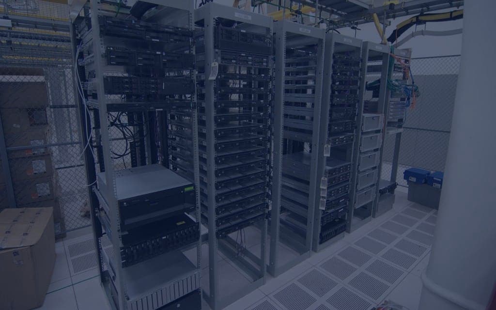 Half-filled server racks in a data center