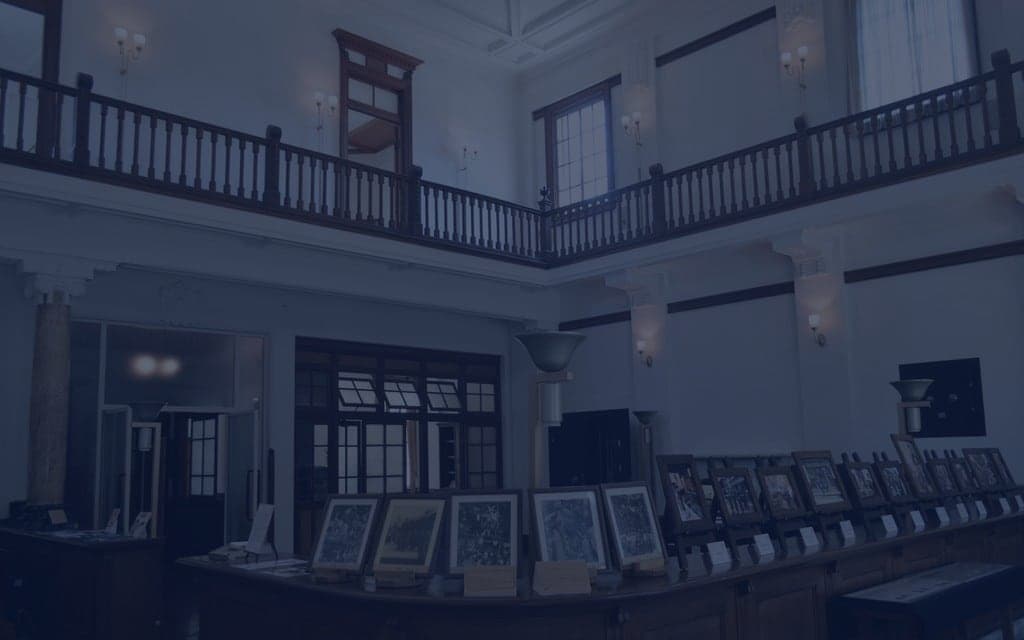 Interior of an old bank office