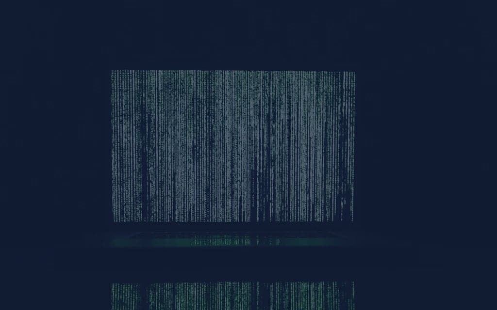 Computer screen displaying lines of code